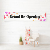 Regenbooglitter Stars Sparkle Grand Re-opening Spandoek (Insitu)