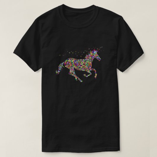 Regenbooglitter Unicorn Shirt Essential (Design voorkant)