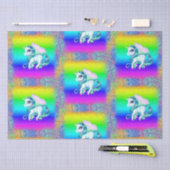Regenbooglitter Unicorns Tissuepapier (Craft)
