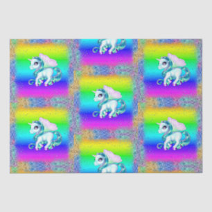Regenbooglitter Unicorns Tissuepapier
