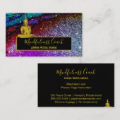 *~* Regenbooglitter. Universe Boeddha-Meditatie Visitekaartje (Voorkant / Achterkant)
