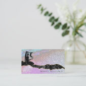 *~* Regenbooglitter Universum. GODDESS-Meditatie Visitekaartje (Staand voorkant)