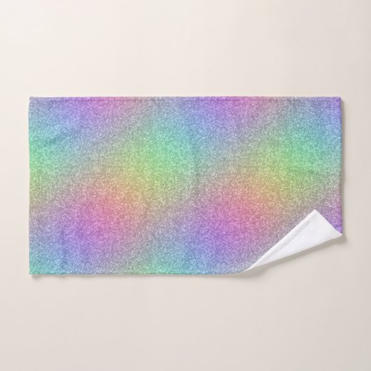 Regenbooglittereffect Bad Handdoek (Handdoek)