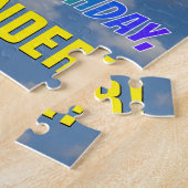 Regenbooglook "10" & "HAPPY BIRTHDAY", Bewolkte he Legpuzzel (Zijkant)