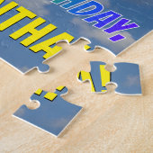 Regenbooglook "19" & "HAPPY BIRTHDAY", Bewolkte he Legpuzzel (Zijkant)