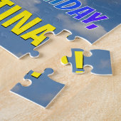 Regenbooglook "40" & "HAPPY BIRTHDAY", Bewolkte he Legpuzzel (Zijkant)