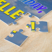 Regenbooglook "50" & "HAPPY BIRTHDAY", Bewolkte he Legpuzzel (Zijkant)