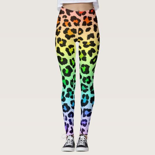 regenboogluipaard leggings (Voorkant)