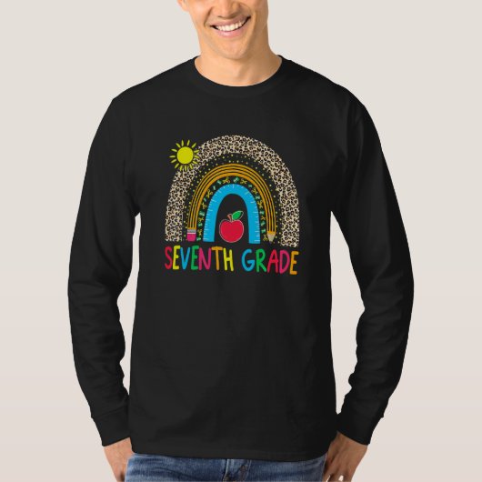 Regenboogluipaard Zevende Grade Team Squad Eerste T-shirt (Voorkant)