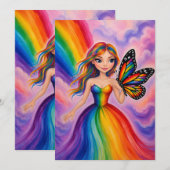 RegenboogMaagd Feestdagenkaart (Voorkant / Achterkant)