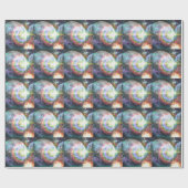 regenboogmaan cadeaupapier (Vlak)