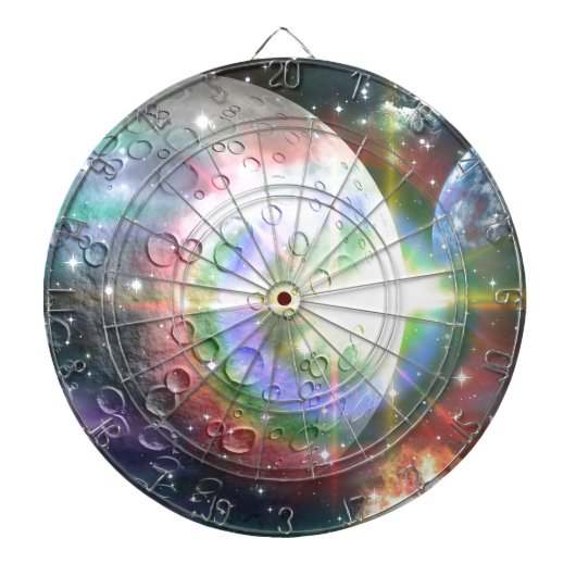 regenboogmaan dartbord (Voorkant)