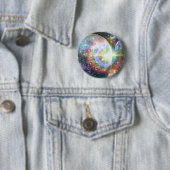 regenboogmaan ronde button 5,7 cm (In situ)