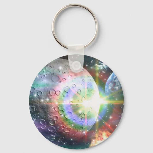 regenboogmaan sleutelhanger (Voorkant)