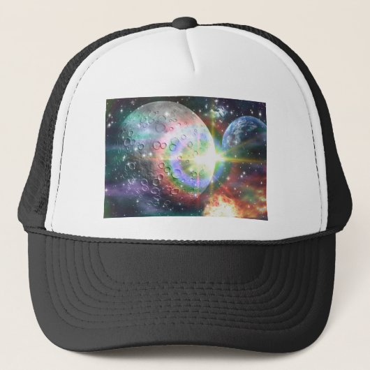 regenboogmaan trucker pet (Voorkant)