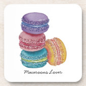 regenboogmacro's in Waterverf Bier Onderzetter (Voorkant)