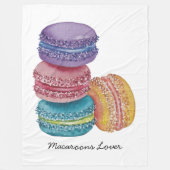 regenboogmacro's in Waterverf Fleece Deken (Voorkant)