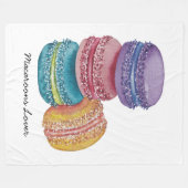 regenboogmacro's in Waterverf Fleece Deken (Voorkant (Horizontaal))