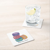 regenboogmacro's in Waterverf Kartonnen Onderzetters (Insitu)