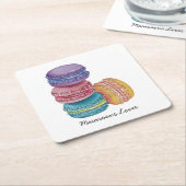 regenboogmacro's in Waterverf Kartonnen Onderzetters (Schuin)