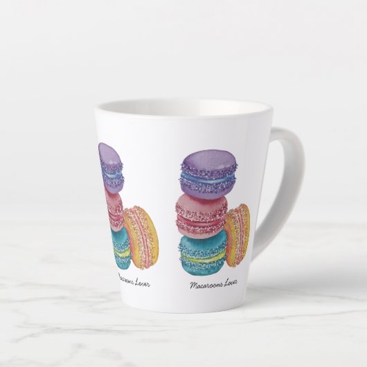 regenboogmacro's in Waterverf Latte Mok (Rechterhoek)