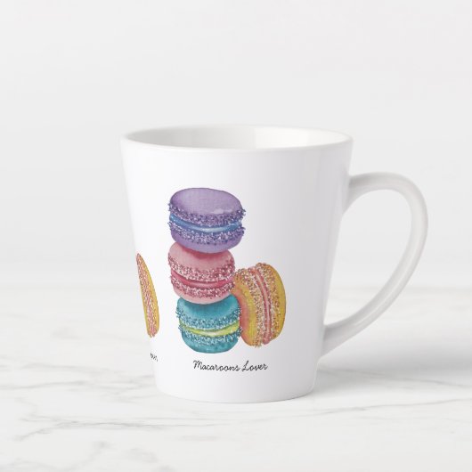 regenboogmacro's in Waterverf Latte Mok (Rechts)