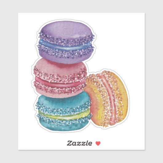 regenboogmacro's in Waterverf Sticker (Vel)