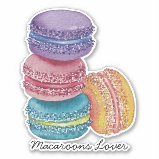 regenboogmacro's in Waterverf Sticker (Voorkant)