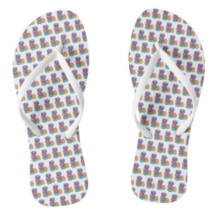 regenboogmacro's in Waterverf Teenslippers