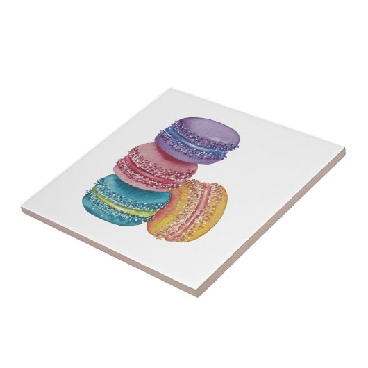 regenboogmacro's in Waterverf Tegeltje (Zijkant)