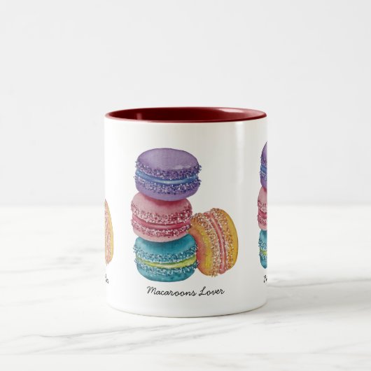 regenboogmacro's in Waterverf Tweekleurige Koffiemok (Center)