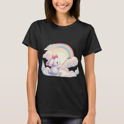 Regenboogmaker – Het Creatieve Konijn T-shirt (Voorkant)