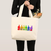 RegenboogMannen Grote Tote Bag (Voorkant (product))