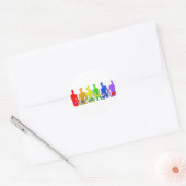 RegenboogMannen Ronde Sticker (Envelop)