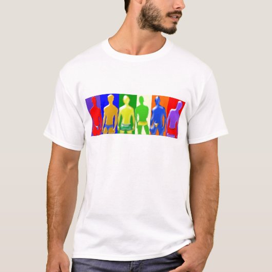 Regenboogmannen T-shirt (Voorkant)