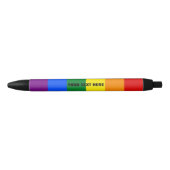 Regenboogmarkerpen met aangepaste tekst zwarte inkt pen (Voorkant)