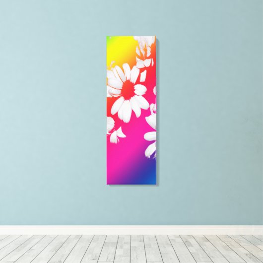 Regenboogmazen Canvas Afdruk (Insitu (Houten vloer))