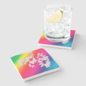 Regenboogmazen Stenen Onderzetter (Zijkant)