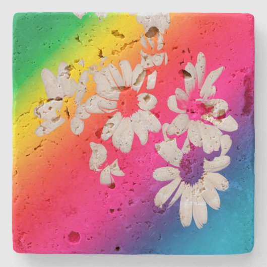 Regenboogmazen Stenen Onderzetter (Voorkant)