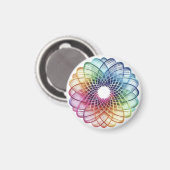 Regenboogmedaillon - Abstracte magneet (Voorkant / Achterkant)