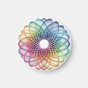 Regenboogmedaillon - Abstracte magneet