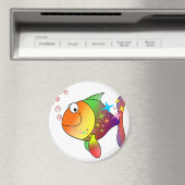 Regenboogmeerkleurige pacifische oceaantonijn magneet (Insitu (Vaatwasser))