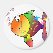 Regenboogmeerkleurige pacifische oceaantonijn magneet (Voorkant)