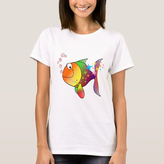 Regenboogmeerkleurige pacifische oceaantonijn t-shirt (Voorkant)