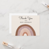  regenboogmeisje Baby shower Dank je postcar Kaart (Voorkant / Achterkant in situ)