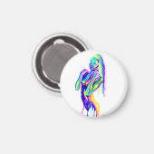 Regenboogmeisje Magneet (Voorkant / Achterkant)