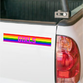 Regenboogmeisjes Bumpersticker (Op Truck)