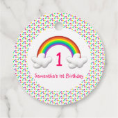 Regenboogmeisjes Elke dag Bedankjes Labels (Achterkant)