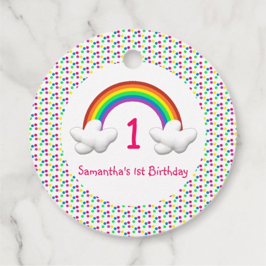 Regenboogmeisjes Elke dag Bedankjes Labels (Achterkant)