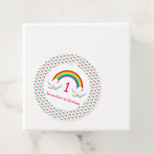 Regenboogmeisjes Elke dag Bedankjes Labels (In situ)